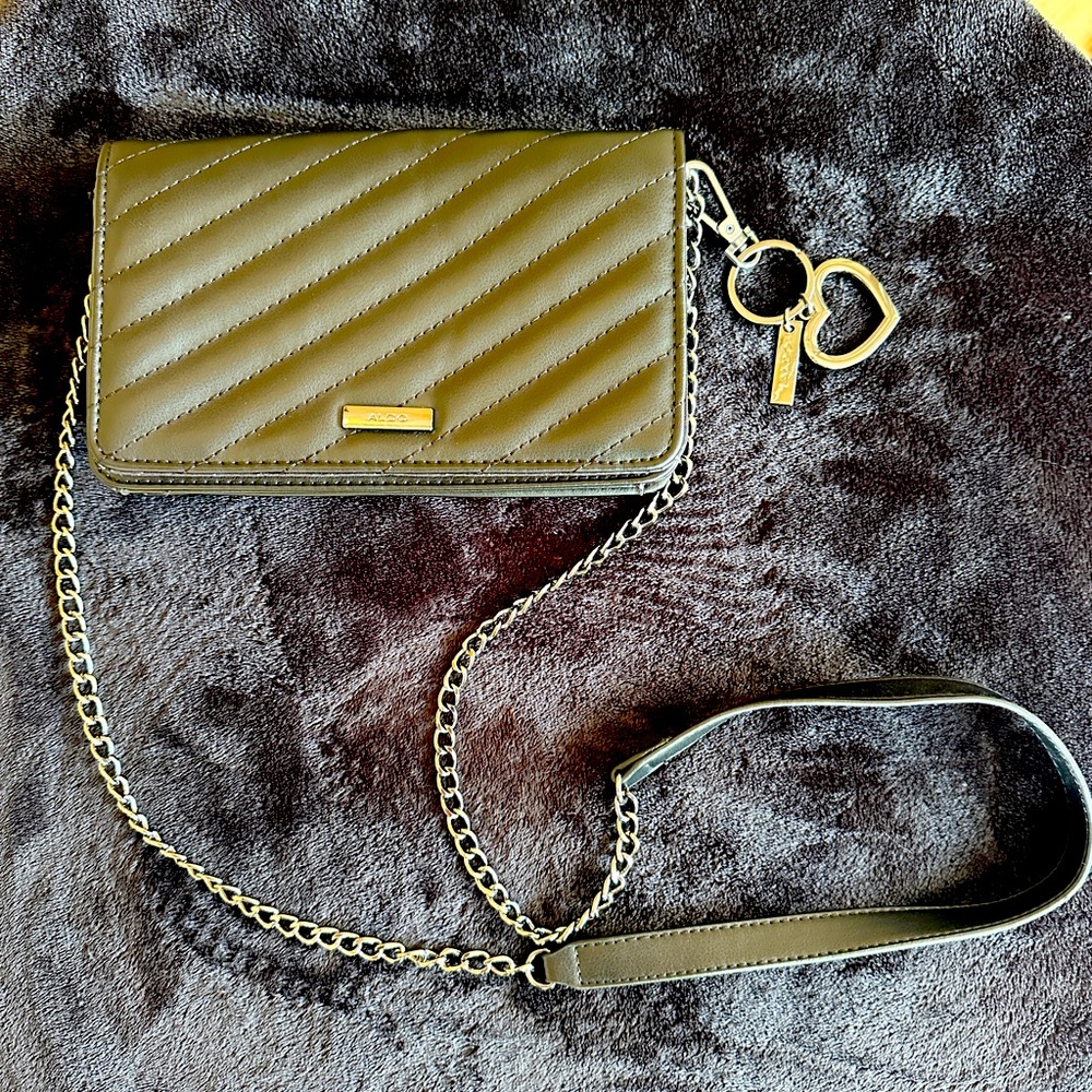Black leather Aldo purse